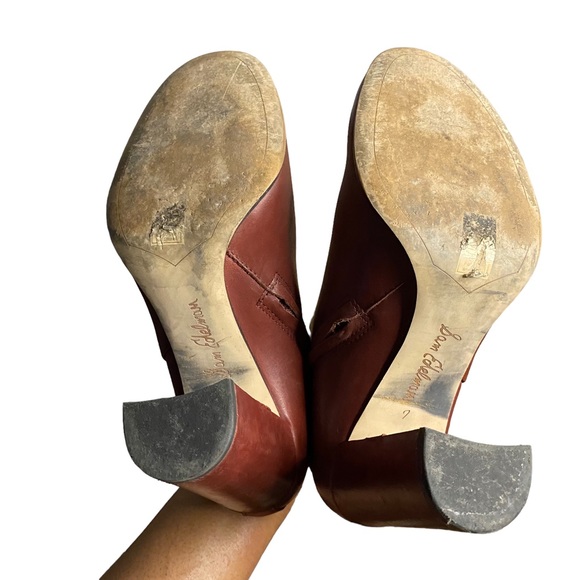Sam Edelman Women's Red Heeled Ankle Booties - Picture 7 of 9